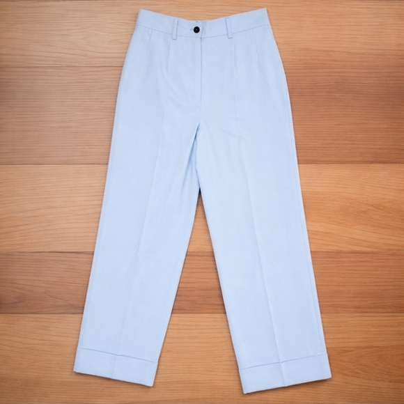 Harvé Benard NWT High-Rise Wide-Leg Trousers | Fully Lined Sky Blue - Picture 3 of 13